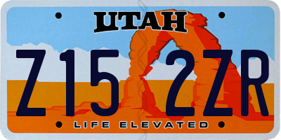 UT license plate Z152ZR