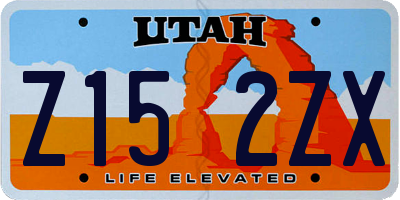 UT license plate Z152ZX