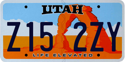 UT license plate Z152ZY