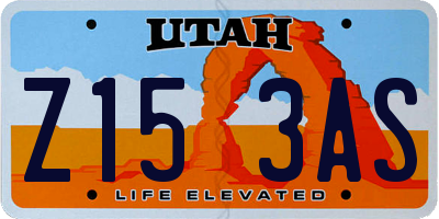 UT license plate Z153AS