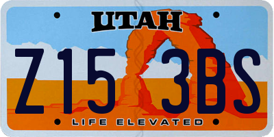 UT license plate Z153BS