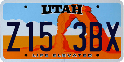 UT license plate Z153BX
