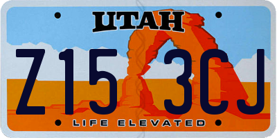 UT license plate Z153CJ