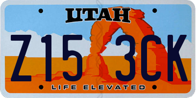 UT license plate Z153CK