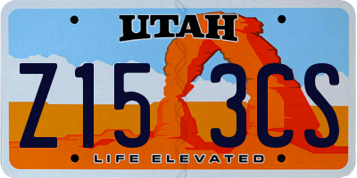 UT license plate Z153CS