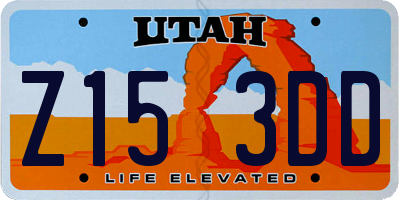 UT license plate Z153DD