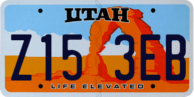 UT license plate Z153EB