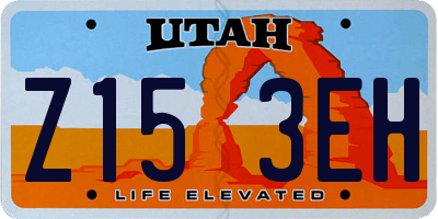 UT license plate Z153EH