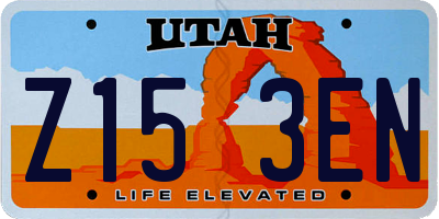 UT license plate Z153EN