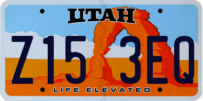 UT license plate Z153EQ