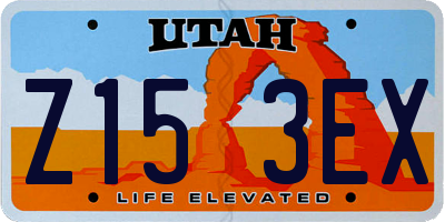 UT license plate Z153EX
