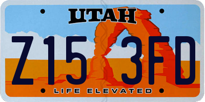 UT license plate Z153FD