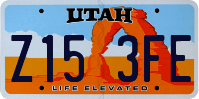 UT license plate Z153FE