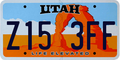 UT license plate Z153FF