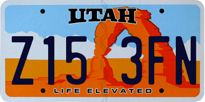 UT license plate Z153FN