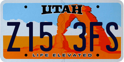 UT license plate Z153FS