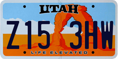 UT license plate Z153HW