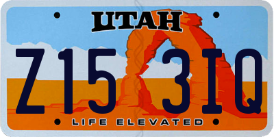 UT license plate Z153IQ