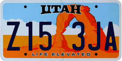 UT license plate Z153JA