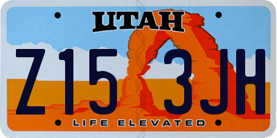 UT license plate Z153JH