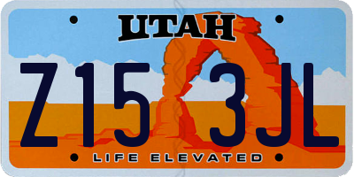 UT license plate Z153JL