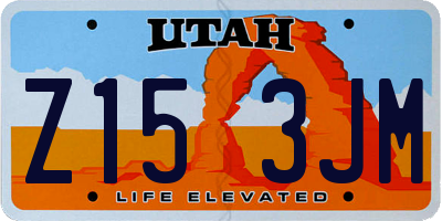 UT license plate Z153JM