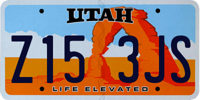 UT license plate Z153JS