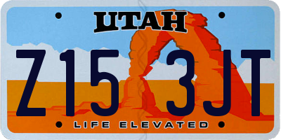UT license plate Z153JT
