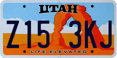UT license plate Z153KJ