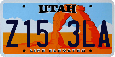 UT license plate Z153LA