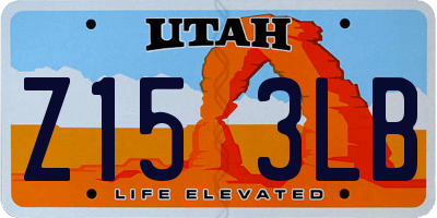UT license plate Z153LB