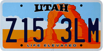 UT license plate Z153LM