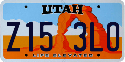 UT license plate Z153LO