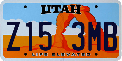 UT license plate Z153MB