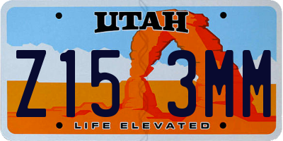 UT license plate Z153MM