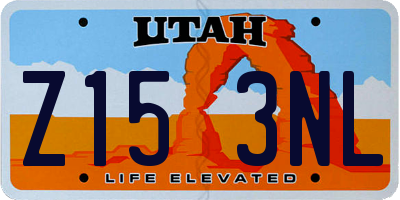 UT license plate Z153NL