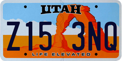 UT license plate Z153NQ