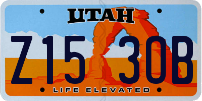 UT license plate Z153OB