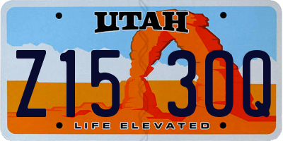 UT license plate Z153OQ