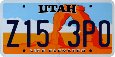 UT license plate Z153PO