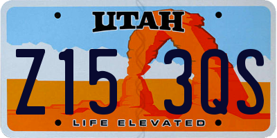 UT license plate Z153QS