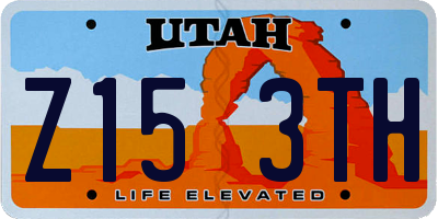 UT license plate Z153TH