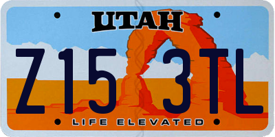 UT license plate Z153TL