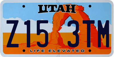 UT license plate Z153TM
