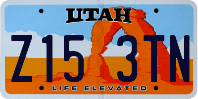 UT license plate Z153TN
