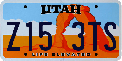 UT license plate Z153TS