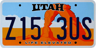 UT license plate Z153US