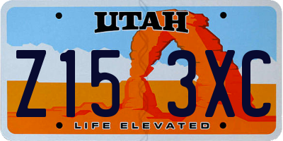 UT license plate Z153XC
