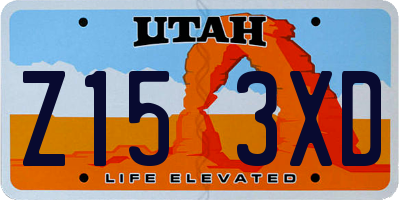 UT license plate Z153XD