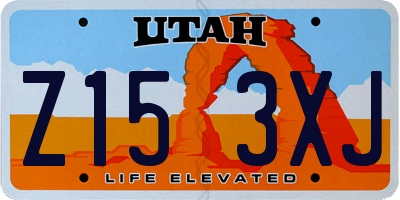 UT license plate Z153XJ